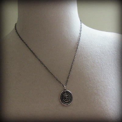 Nautical Anchor Wax Seal Necklace - Shannon Westmeyer Jewelry - 4