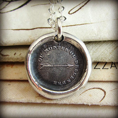 Arrow wax seal necklace.