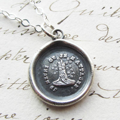 Woodbine and the Oak - Till Death Do Us Part Wax Seal Necklace - Attached Until Death - Shannon Westmeyer Jewelry - 2