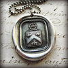 Bee Wax Seal Crest Necklace - Shannon Westmeyer Jewelry - 3