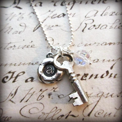 The Future is Bright - Personalized Initial Necklace - Vintage Reclaimed Swarovski Crystal - Shannon Westmeyer Jewelry - 4