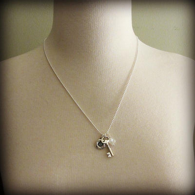 The Future is Bright - Personalized Initial Necklace - Vintage Reclaimed Swarovski Crystal - Shannon Westmeyer Jewelry - 3