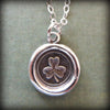 Shamrock Wax Seal Necklace - Faith, Love & Hope - Shannon Westmeyer Jewelry - 3