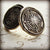 Compass Wax Seal Post Earrings 