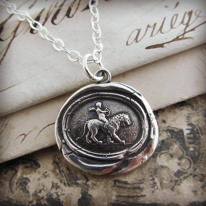 Love Conquers All Wax Seal Necklace