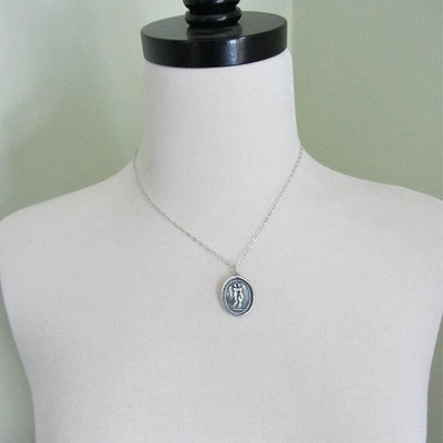 Cupid and Psyche Wax Seal Necklace - Love Overcomes Anything - Shannon Westmeyer Jewelry - 4