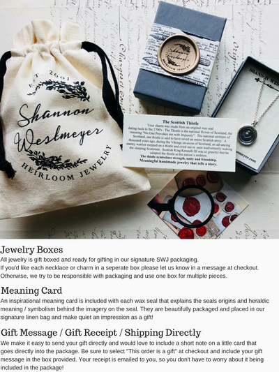 A Mothers Love - New Mommy Wax Seal Necklace