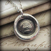 Endure - I Will Go On - French Proverb Wax Seal Necklace - Shannon Westmeyer Jewelry - 2