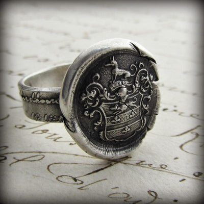 Greyhound Wax Seal Ring - Courage, Vigilance, Nobility, Loyalty and Swiftness - Shannon Westmeyer Jewelry - 4