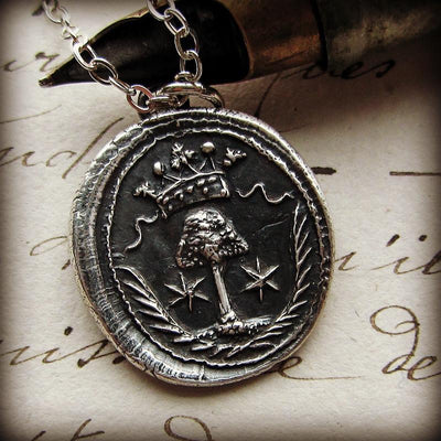 Guardian Family Tree wax seal pendant.