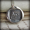 Horse Wax Seal Necklace - I'm Encouraged by Obstacles - Shannon Westmeyer Jewelry - 2