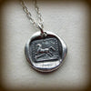 Horse Wax Seal Necklace - I'm Encouraged by Obstacles - Shannon Westmeyer Jewelry - 3