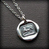 Horse Wax Seal Necklace - I'm Encouraged by Obstacles - Shannon Westmeyer Jewelry - 4