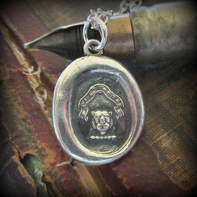 By Strength and Skill - Lion Wax Seal Crest - Strength, Justice and Deathless Courage - Shannon Westmeyer Jewelry - 3