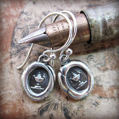 Love Birds Wax Seal Dangle Earrings - Shannon Westmeyer Jewelry - 3