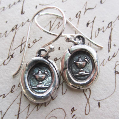 Love Birds Wax Seal Dangle Earrings - Shannon Westmeyer Jewelry - 2