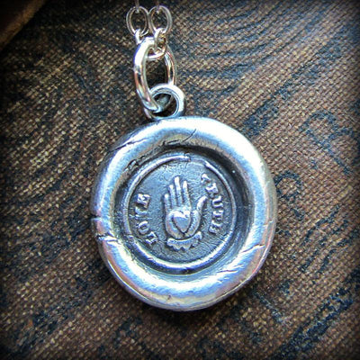 Love Truth Victorian Wax Seal Necklace - Sincerity, Friendship & Love - Shannon Westmeyer Jewelry - 3