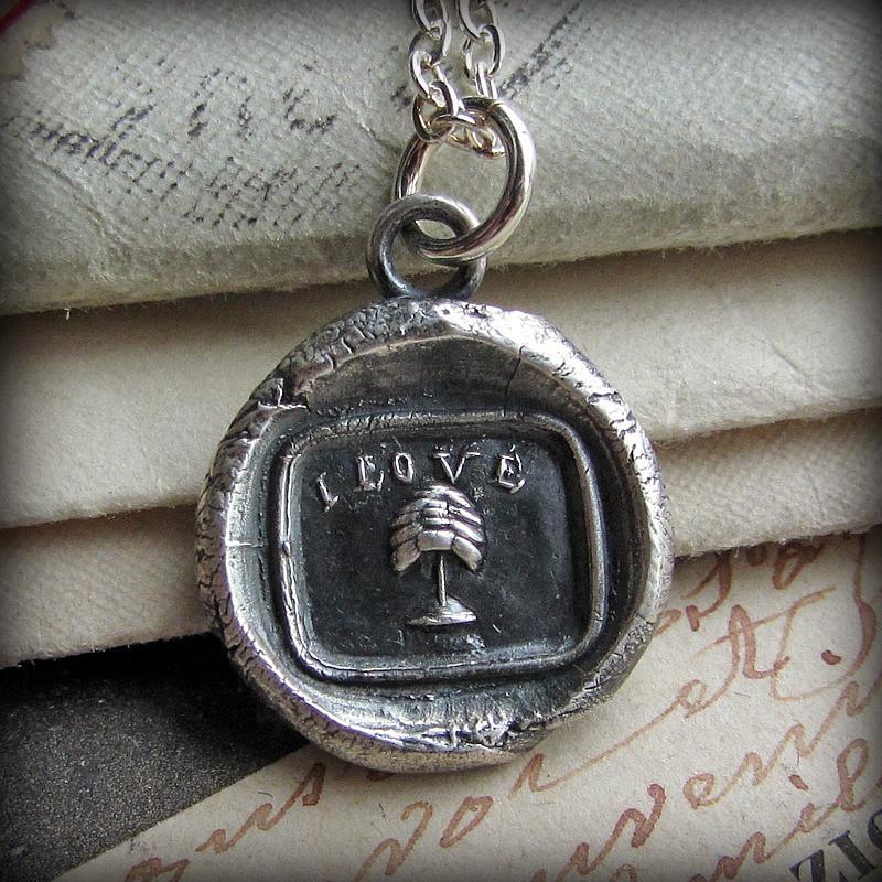 I Love You Wax Seal Necklace 