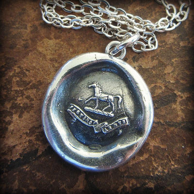 Horse Wax Seal Crest Necklace - Shannon Westmeyer Jewelry - 2