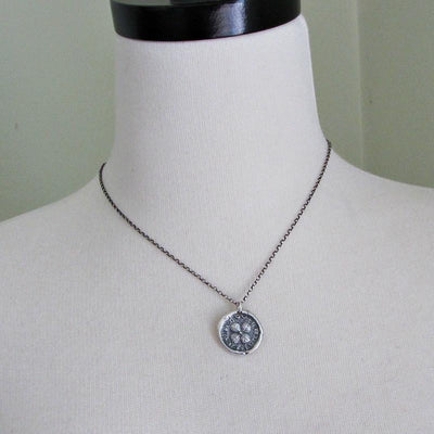 Medieval Four Leaf Clover Wax Seal Necklace - Shannon Westmeyer Jewelry - 4