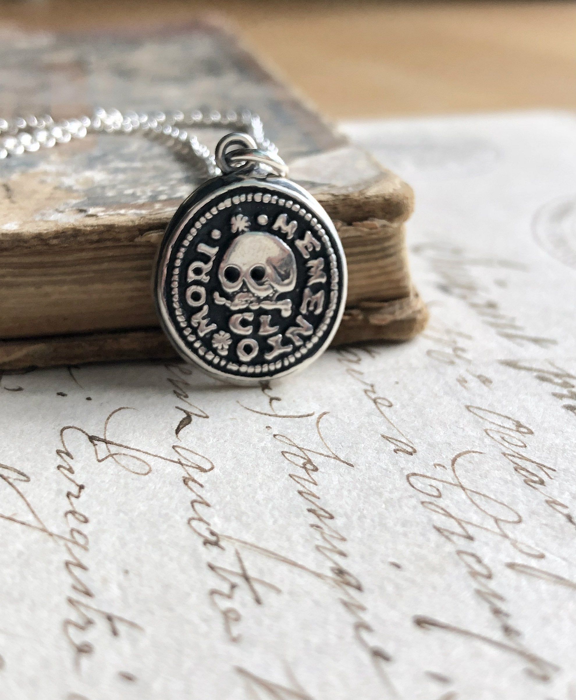 Skull Memento Mori Wax Seal Necklace - Remember Your Mortality