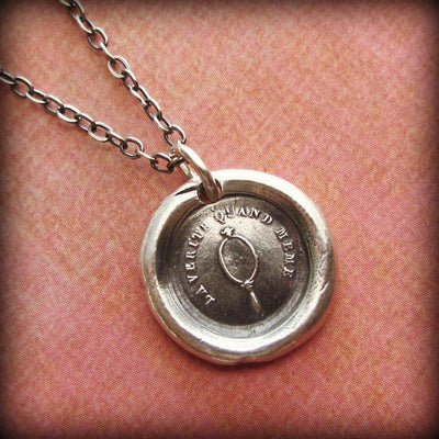 Mirror Wax Seal Necklace - Confident & Self Assured - Shannon Westmeyer Jewelry - 2