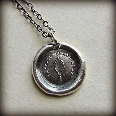 Mirror Wax Seal Necklace - Confident & Self Assured - Shannon Westmeyer Jewelry - 3