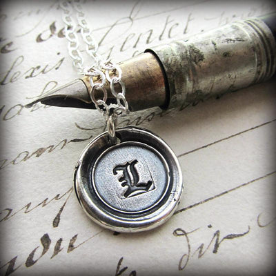 Old English Vintage Wax Seal Initial - Shannon Westmeyer Jewelry - 1