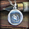 Owl Wax Seal Necklace - Wisdom, Vigilance, Mystery & Protection - Shannon Westmeyer Jewelry - 1