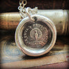 Peacock Wax Seal Necklace - Beauty, Power and Pride - Shannon Westmeyer Jewelry - 1