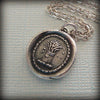 Prosperity Wax Seal Necklace - Wheat Sheaf - A symbol for prosperity, abundance and hope - Shannon Westmeyer Jewelry - 3