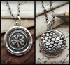 Four Leaf Clover with Reversible Antique Irish Lace Imprint - Shannon Westmeyer Jewelry - 1