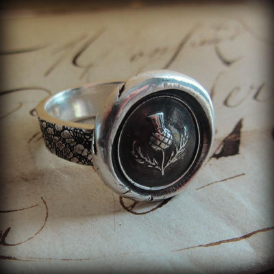 Scottish Thistle Wax Seal Ring - Shannon Westmeyer Jewelry - 3