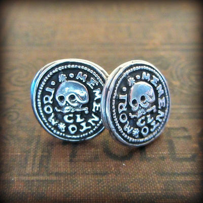 Skull Memento Mori Cuff Links - Shannon Westmeyer Jewelry - 2