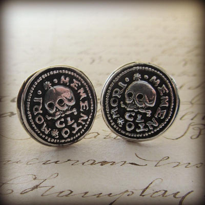 Skull Memento Mori Cuff Links - Shannon Westmeyer Jewelry - 3