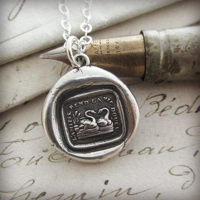 Swan Wax Seal Necklace | Friendship Jewelry