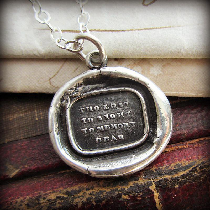 Though Lost to Sight To Memory Dear - Memorial Necklace - Shannon Westmeyer Jewelry - 1