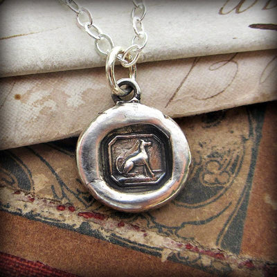 Tiny Greyhound Wax Seal Charm - Shannon Westmeyer Jewelry - 1