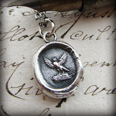 Watchful Protector - Owl Wax Seal Necklace - Shannon Westmeyer Jewelry - 3